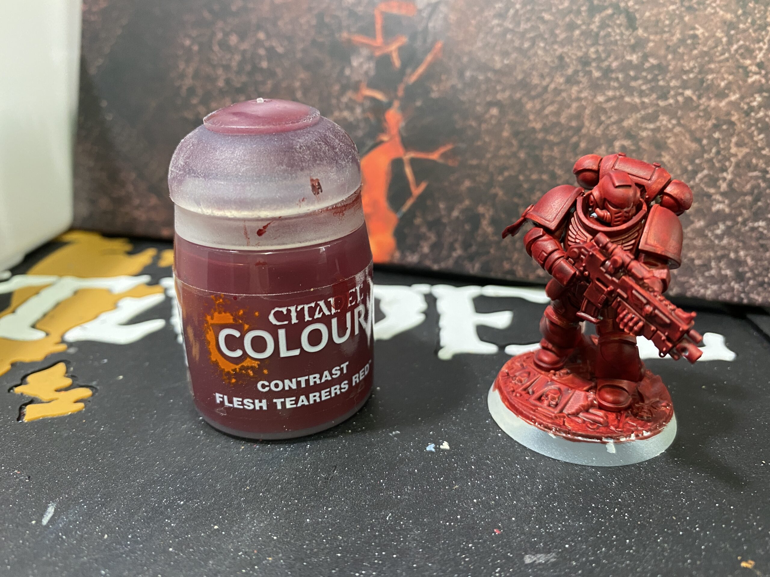 indlysende Afhængig Reservere コントラストカラーの説明書① Flesh Tearers Red -フレッシュティアラーズレッド - マキヲGのウォーハンマーブログ